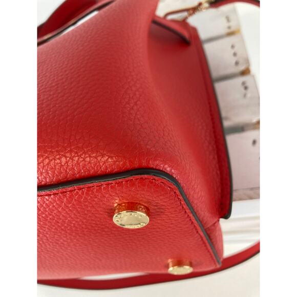 MICHAEL KORS LARGE RED PEBBLED LEATHER CROSSBODY BAG - Picture 8 of 15